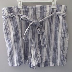 Loft Striped Tied Waist Shorts